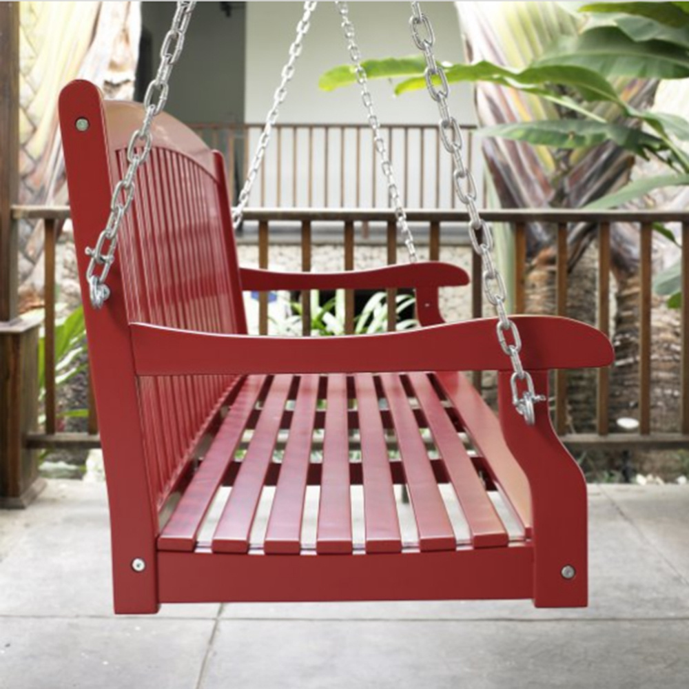 Outdoor Use Porch Furniture Hardwood Chain Swing Chair