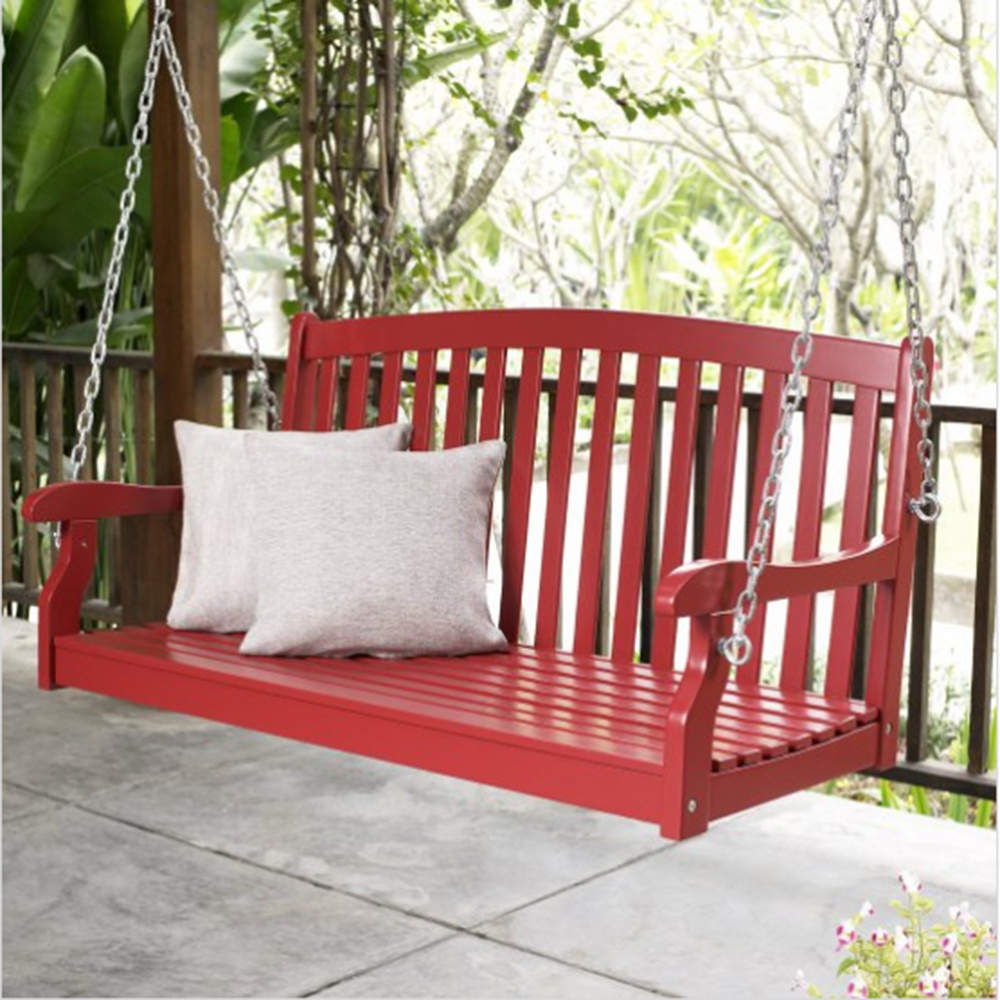 Outdoor Use Porch Furniture Hardwood Chain Swing Chair