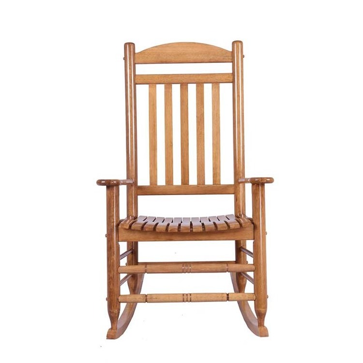 OEM Customization Patio Furniture Porch Oak Wood Rocking Chair