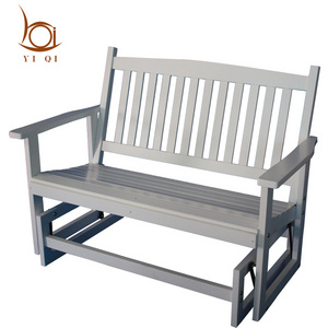 New Products Double Seat Wood Glider Rocking Chair