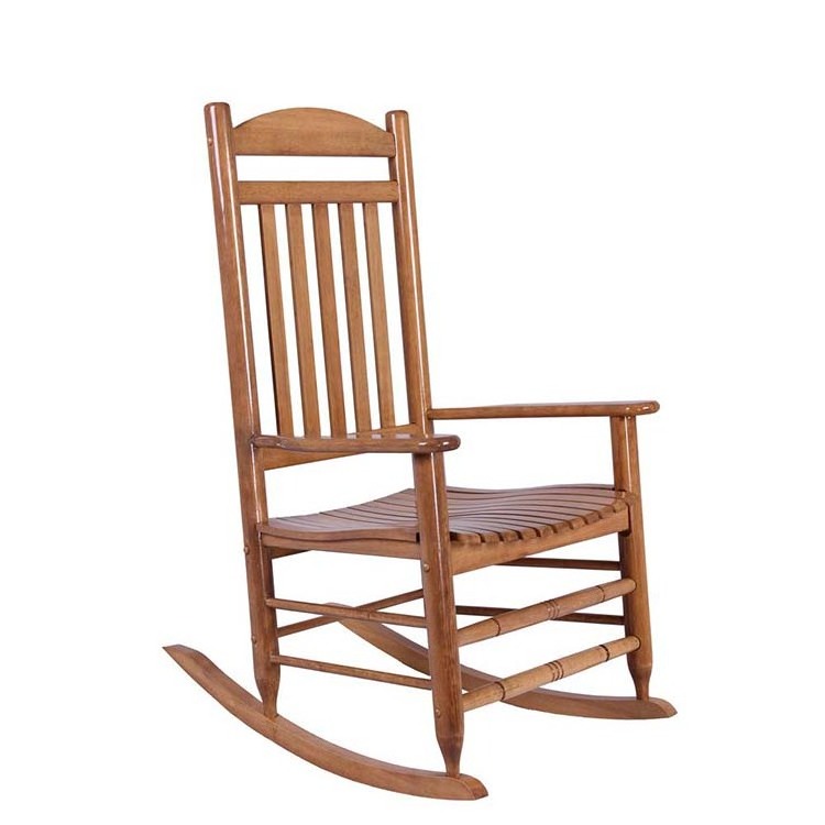 OEM Customization Patio Furniture Porch Oak Wood Rocking Chair