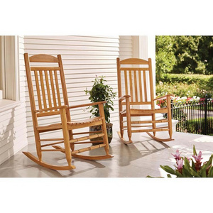 OEM Customization Patio Furniture Porch Oak Wood Rocking Chair