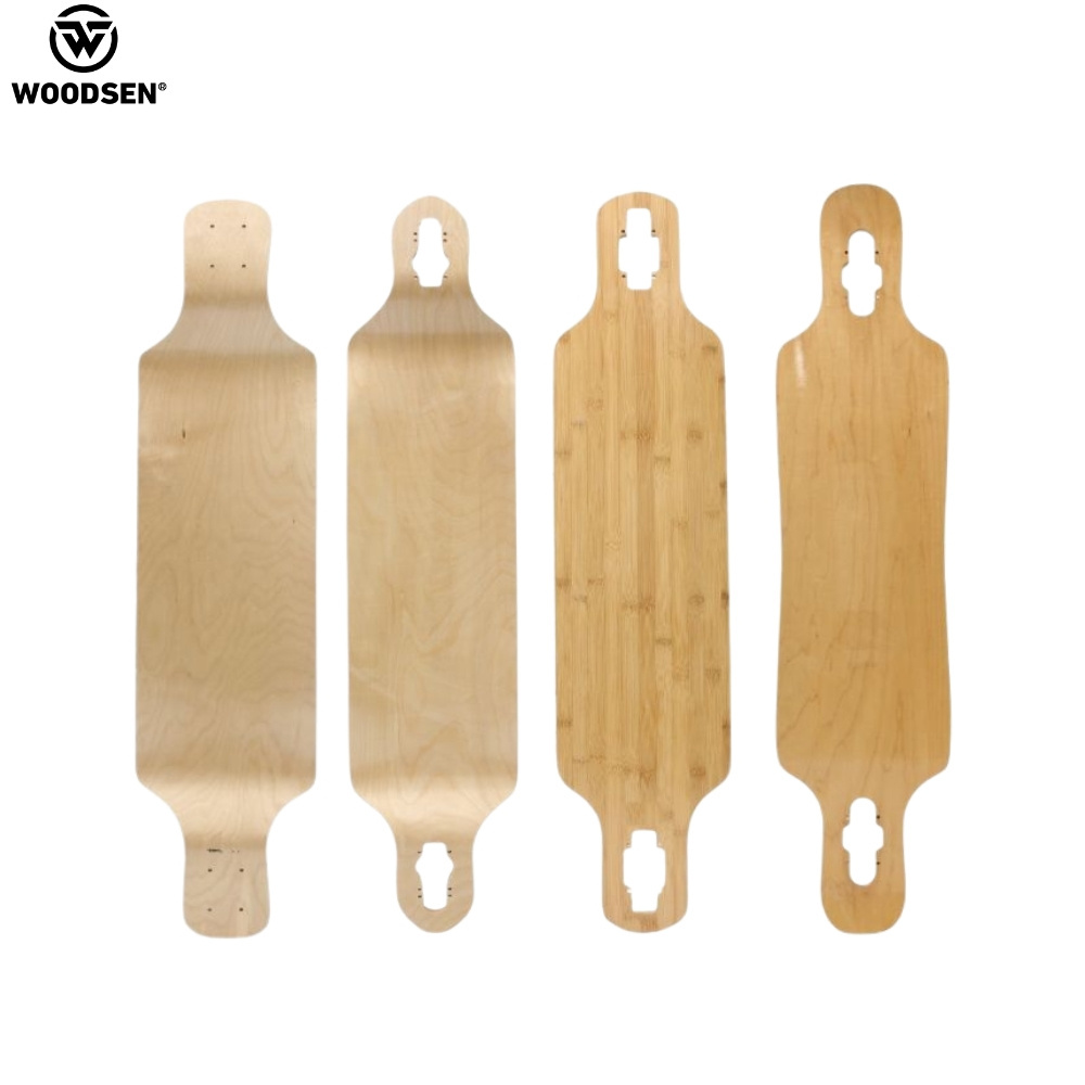 WOODSEN wholesale 7 layers maple  48 inch blank tech longboard deck