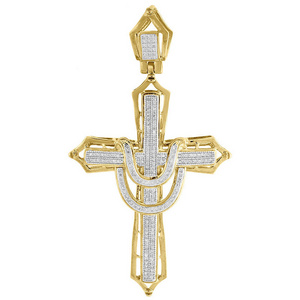 Latest New Design Hip Hop Jewelry Micro Pave CZ Cross Pendant for Decoration