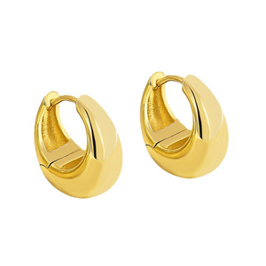 fashion jewelry 2022 hoop earring gold color white stone elegant earring for ladies