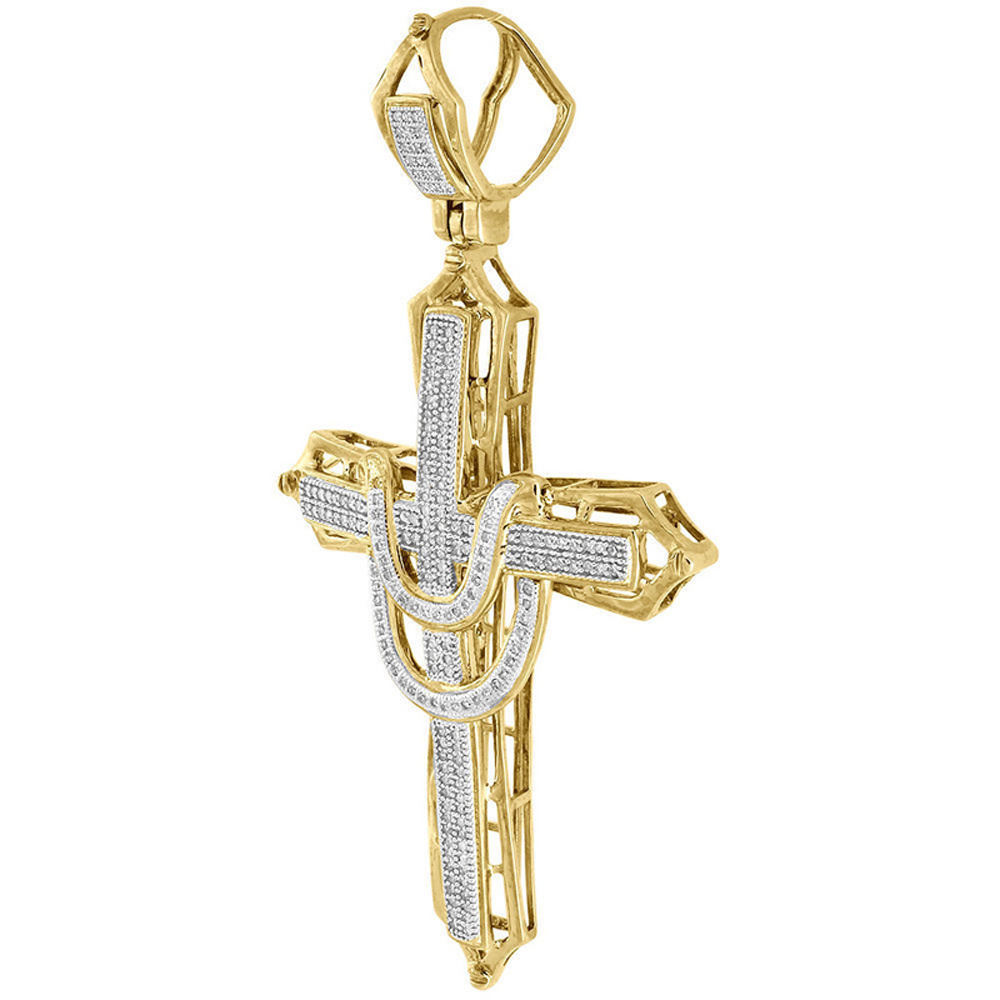 Latest New Design Hip Hop Jewelry Micro Pave CZ Cross Pendant for Decoration