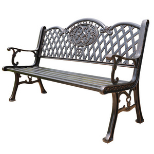 Hot Sale Garden Furniture Bench Traditional Design Outdoor Sitting Bench Aluminum Iron Alloy Patio Bench