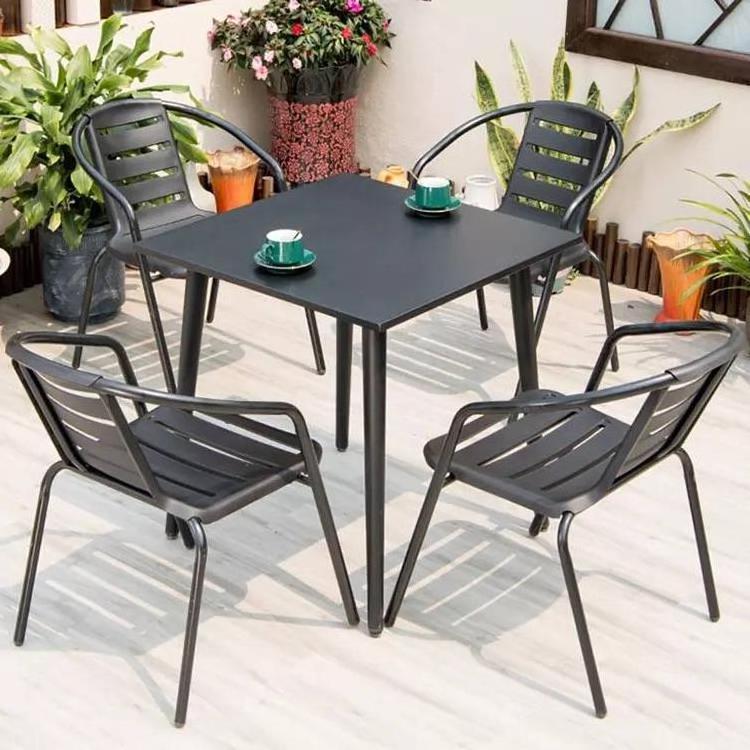 Patio Outdoor Furniture Outside Garden Leisure Coffee Chair and Table Sets Hot Sell Aluminium Waterproof Dining Table and Chair