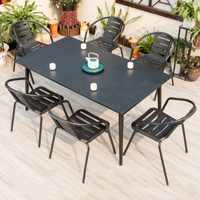 Patio Outdoor Furniture Outside Garden Leisure Coffee Chair and Table Sets Hot Sell Aluminium Waterproof Dining Table and Chair