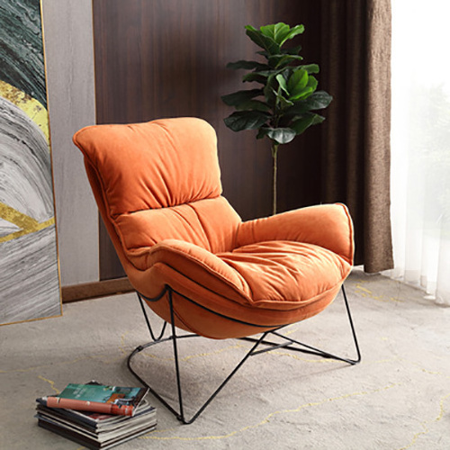 Luxury armchair leather velvet seat armrest living room lounge chair upholstered office hotel leisure single sofa chair