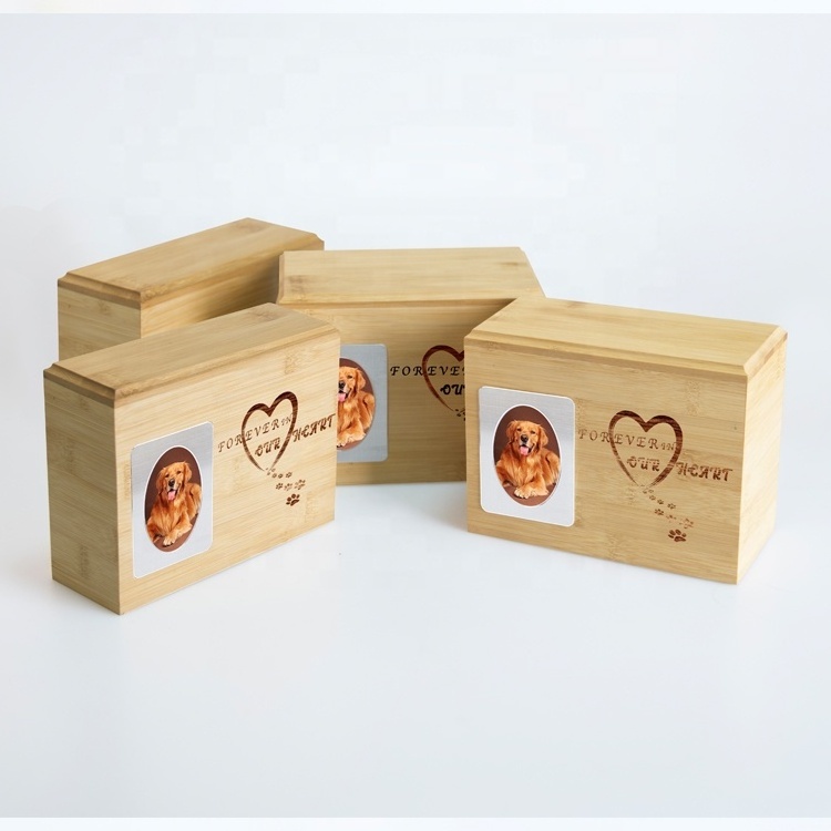 New Design Photo Frame Wood Casket Bio Urns Pet Cremation Urns