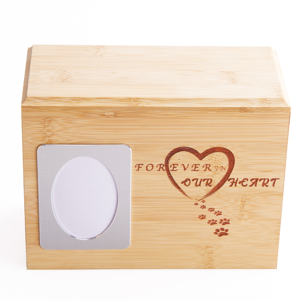 New Design Photo Frame Wood Casket Bio Urns Pet Cremation Urns