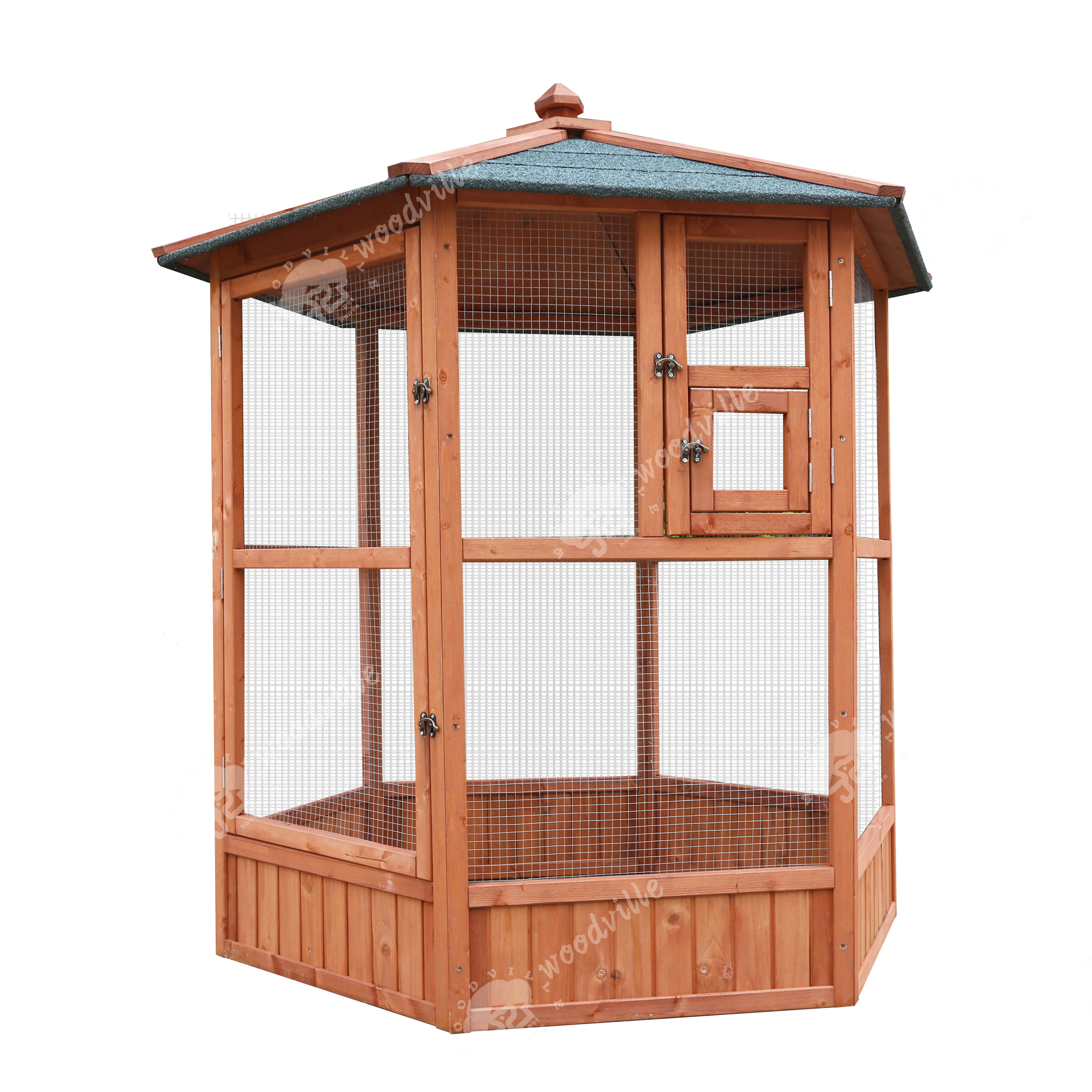 MS Customized weatherproof outdoor wooden bird feeder humming bird house with extra flying space