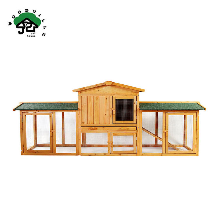 Best Selling Cheap Guinea Pig House Rabbit Hutch Wire Mesh with Laying Box Mobile Wooden Cheap Rabbit Cages