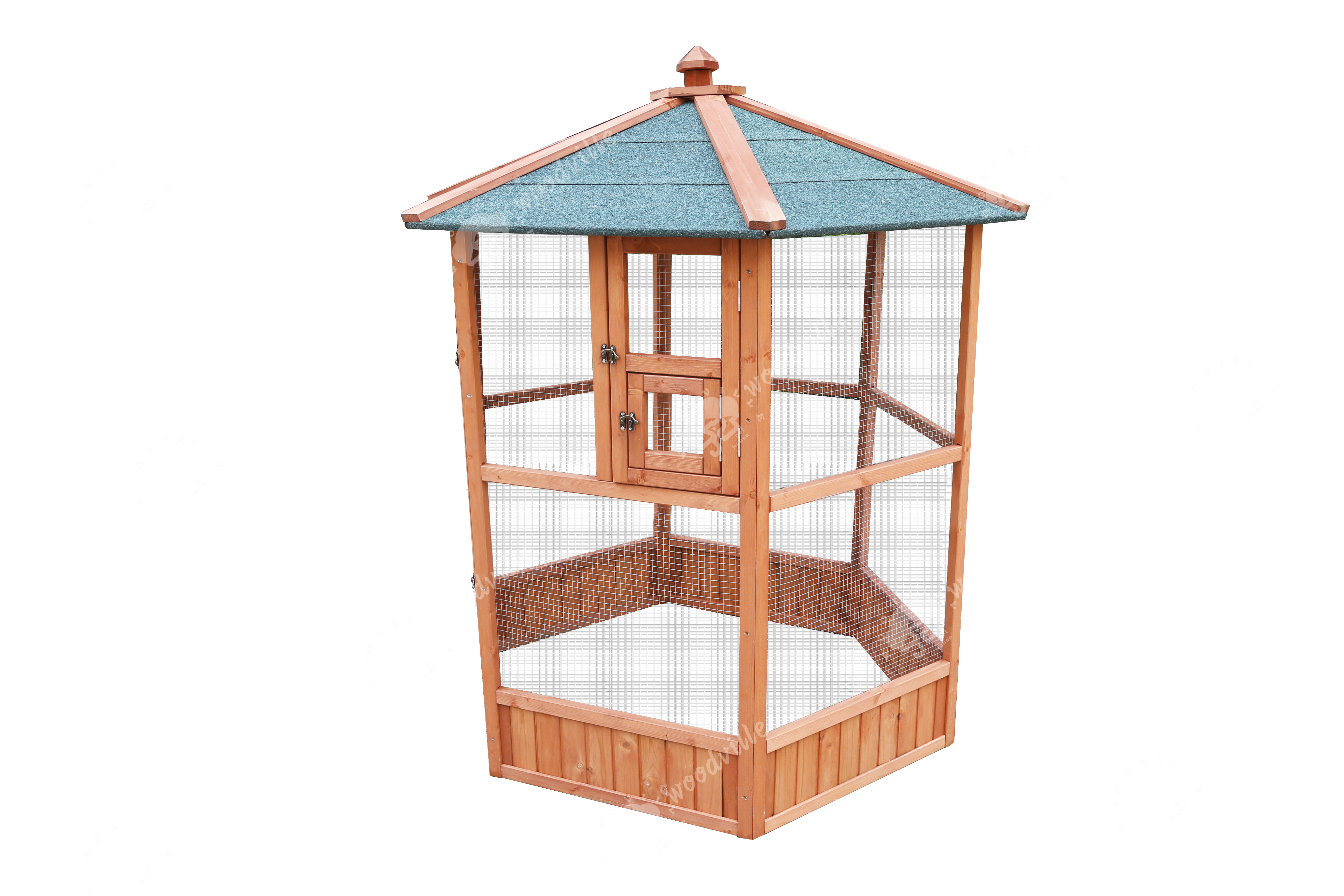 MS Customized weatherproof outdoor wooden bird feeder humming bird house with extra flying space