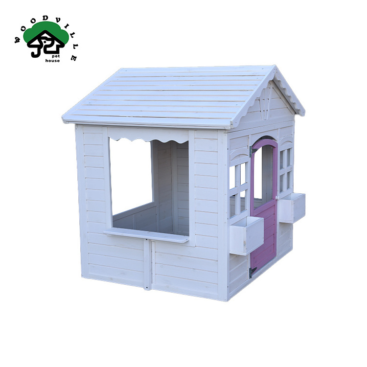 Wooden Kid Cottage Garden Cubby House Easy Assemble Luxury High Quality Children Playhouse