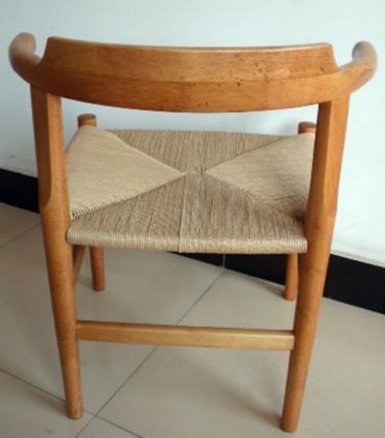 Custom Dining Chair Solid Wood Design Kraft String Chair For sale