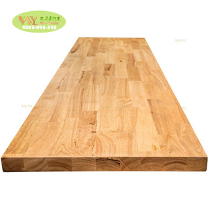 Oiled Rubber Wood Countertops Rubberwood Laminated Tops Rubber Wood Board /Table Top