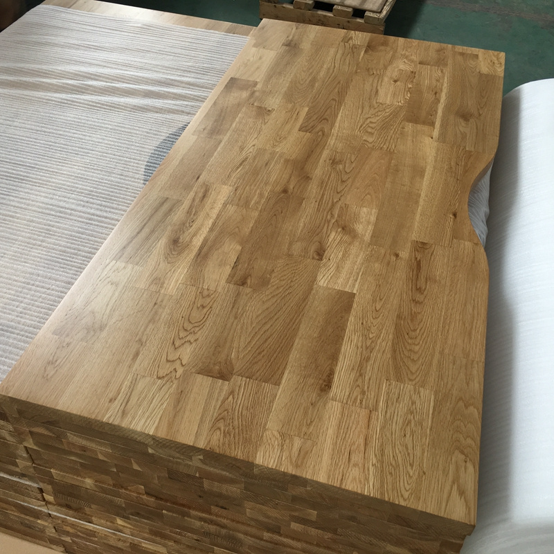 Factory Supply  Solid Oak Wood Table Top /Finger Joint Oak Wooden Board For Restaurant Worktop / Kitchen /Vanity Tops