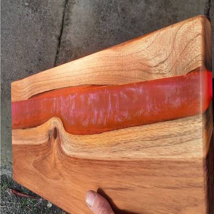 Christmas Luxury Handmade Walnut Epoxy Resin Wood Cutting Board Reversible Charcuterie And Cheese Board