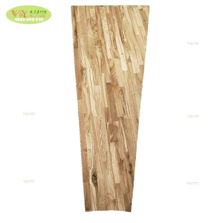 Factory Custom Finger Joint European White Oak Wood Shaped Stair Steps Fj Stair Treads For Indoor Use