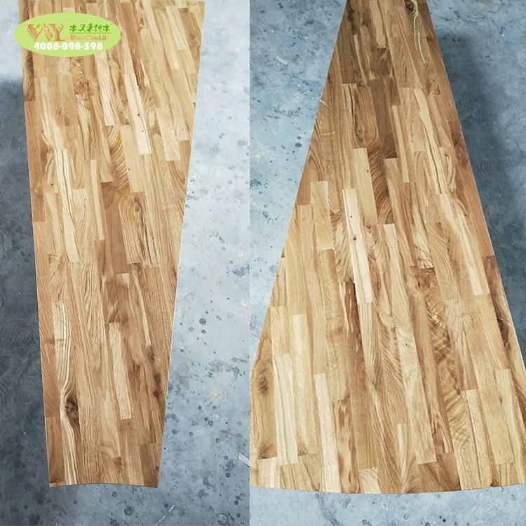 Factory Custom Finger Joint European White Oak Wood Shaped Stair Steps Fj Stair Treads For Indoor Use