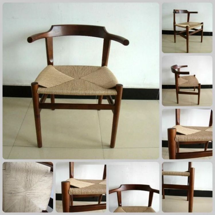 Custom Dining Chair Solid Wood Design Kraft String Chair For sale