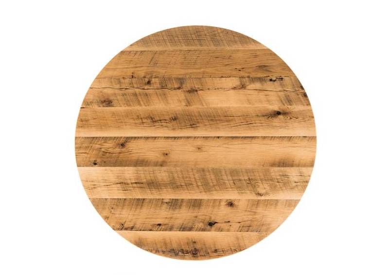 Custom The Francesca Wood Top Oak Round Dining Table Reclaimed/Recycle Solid Wood Furniture