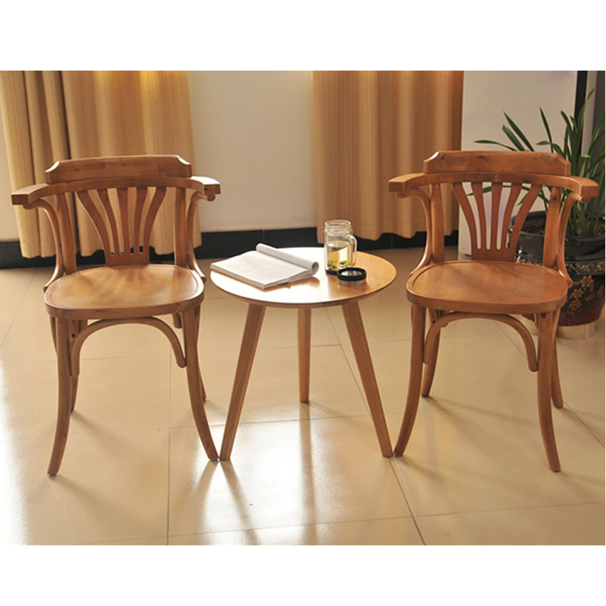 Wholesale Solid Wood Living Room Furniture Design Modern Indoor Round 3 Legs Wooden Tea Table