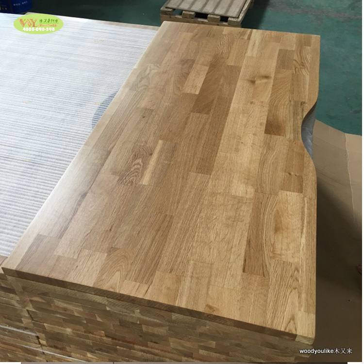 Factory Supply  Solid Oak Wood Table Top /Finger Joint Oak Wooden Board For Restaurant Worktop / Kitchen /Vanity Tops