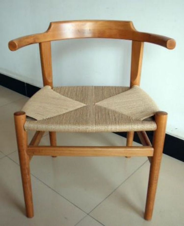 Custom Dining Chair Solid Wood Design Kraft String Chair For sale