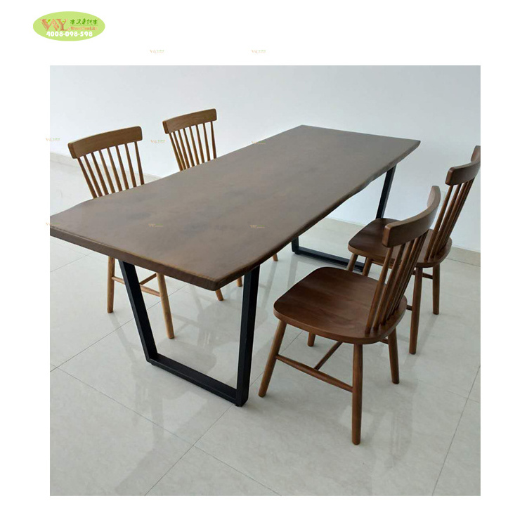 Home Furniture Solid Wood Pine Slab Table Live Edge Slab Table