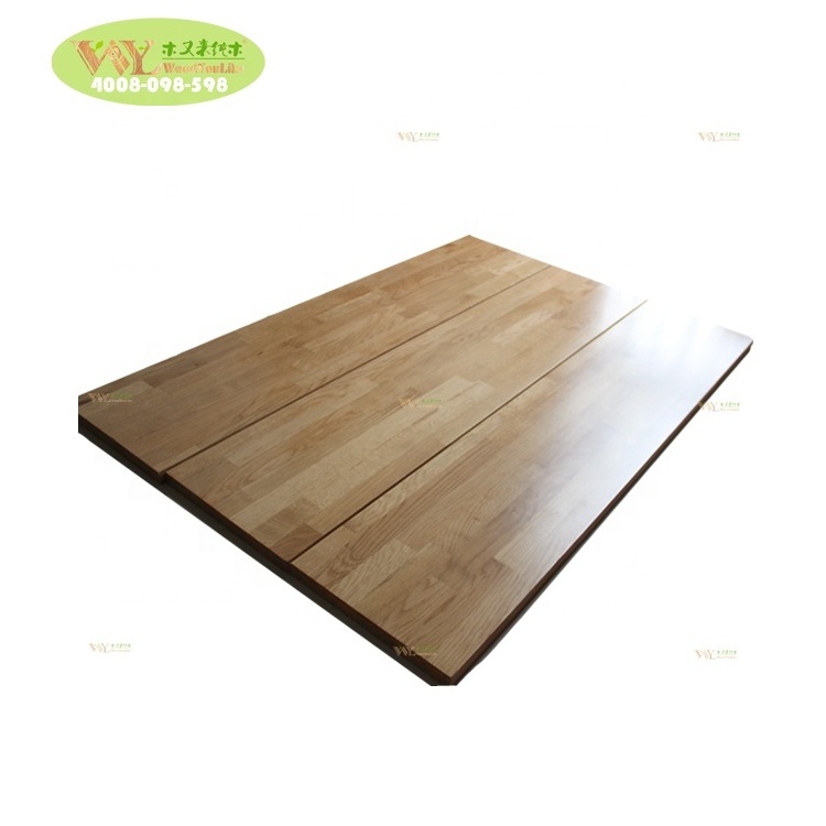 Factory Custom Finger Joint European White Oak Wood Shaped Stair Steps Fj Stair Treads For Indoor Use