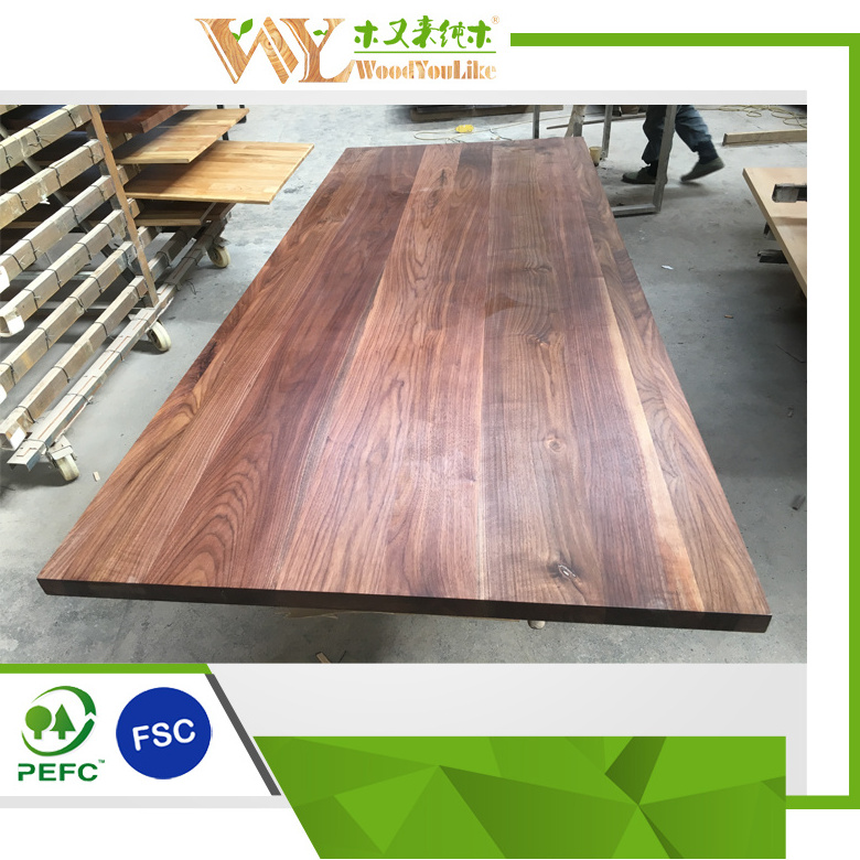 Usa Walnut Face Grain Kitchen Island Wood Butcher Block Countertop Customized Factory Price