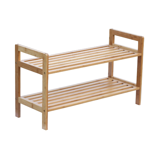 Hot Deal 2023! Bamboo Stackable 3-Tier Entryway Shoe Rack Shelf Shoe Storage Organize Your Shoes