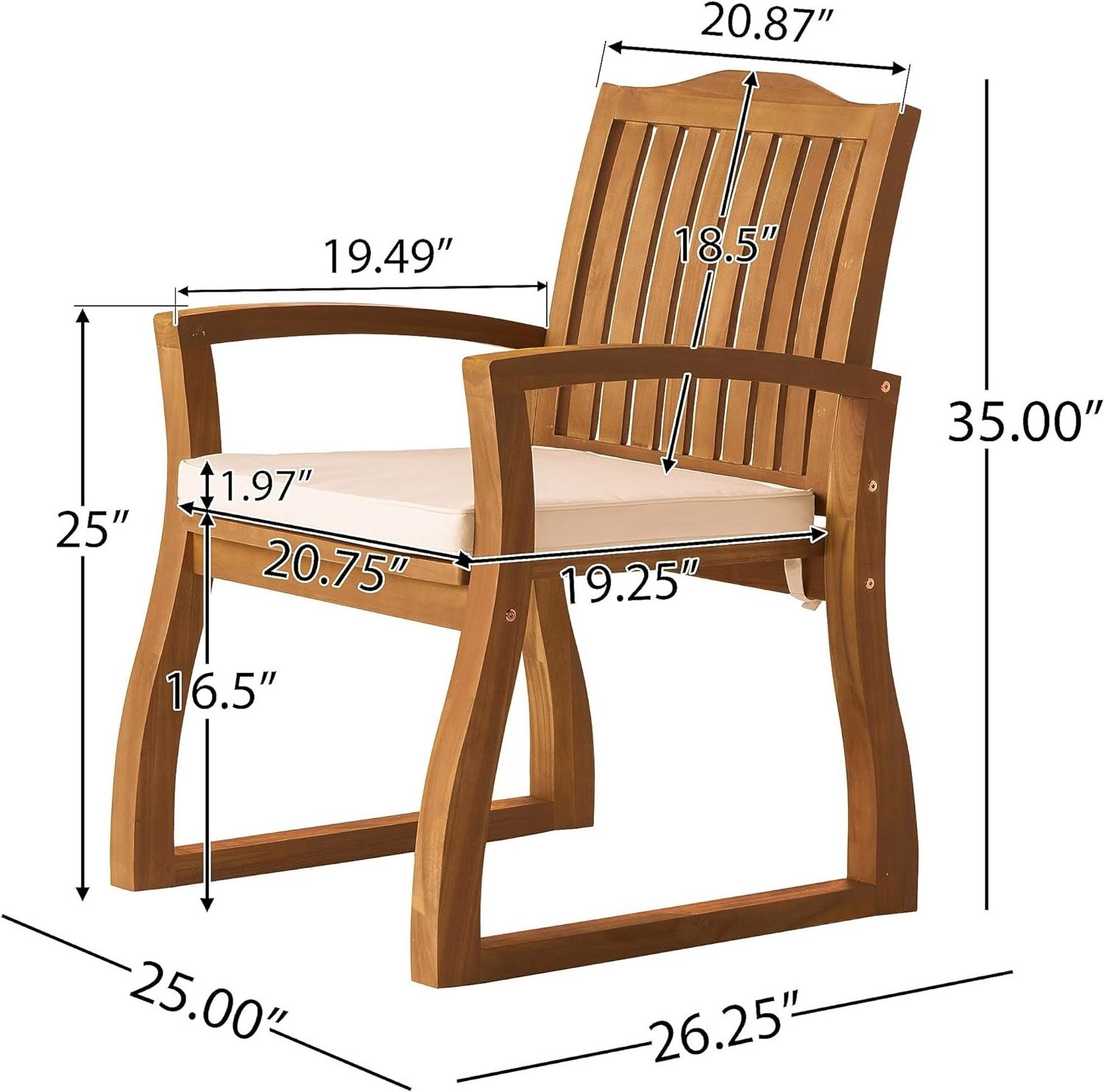 Wholesale Arm Chair High Quality Home Furniture Wood Dining Backyard Patio Modern Furniture New Collection