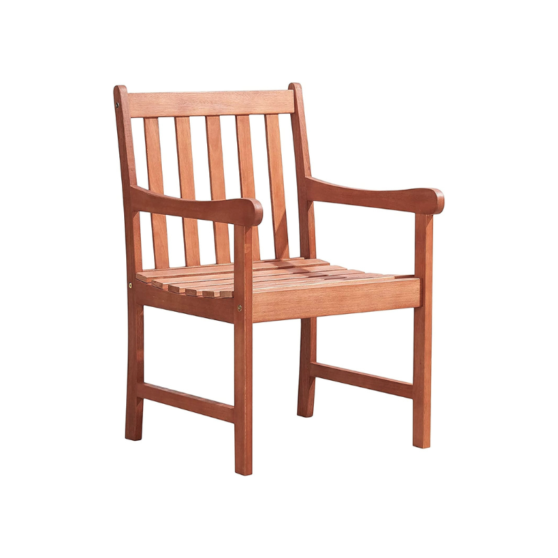 Backyard Patio Classic Wood Dining Arm Chair Seating Wholesale Rustic Outdoor Furniture Wholesale From Vietnam