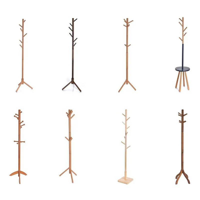 Wholesale Cloth Hanger Bamboo Stand From Vietnam of High Quality Custom Wood Coat Rack Stand