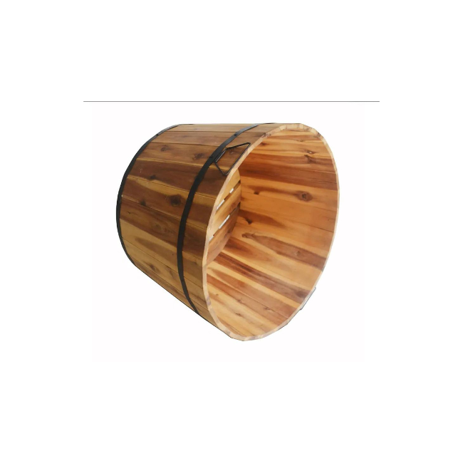 High Quality Customized Size Acacia Wooden Barrels - Bucket with Handle Flower Planter Plant Pots - Export In Bulk With Competit