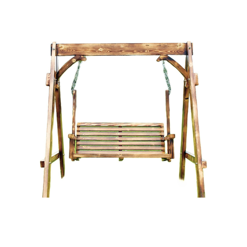 Wholesale Custom Wood Swing Bench Hot Selling Outdoor Solid Wood Patio Swings Chairs Garden Backyard