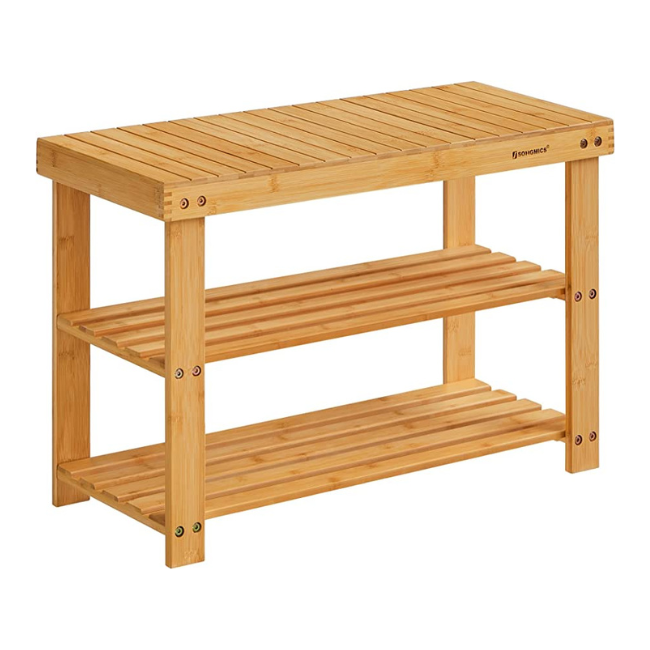 Customize Bamboo Shoes Rack Bamboo Shoe Rack Eco-Friendly With Simple Design For Entrance, Livingroom Storage