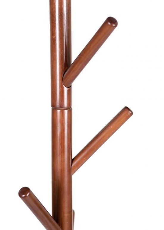 Solid Coat Stand Clothes Hanging Walnut Color Living Room Furnitures Disassembled Wooden Rack