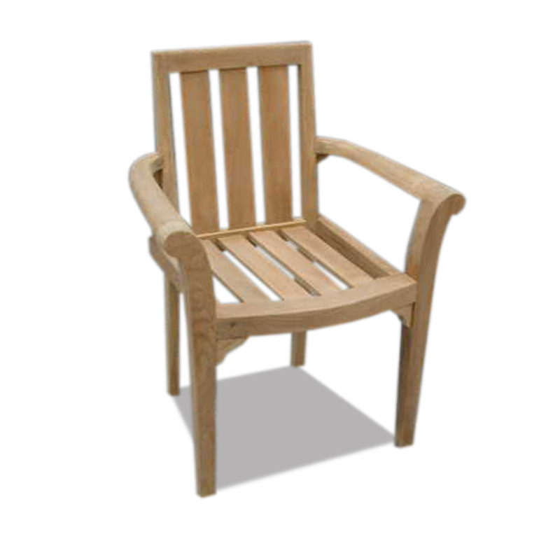 High quality Dining Chairs Modern Solid Teak Wood Acacia Wooden Outdoor Wood Arm Chair From Vietnam