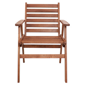 Best Seller Wood Dining Arm Chair Teak Oil Finish Patio Or Balcony Seating Modern Outdoor Furniture