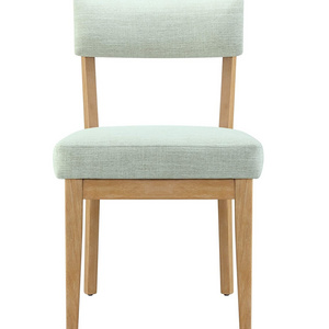 Customized Logo And Size OEM ODM Upholstered Grey Cushion Dining Chair with Wood Legs From Vietnam