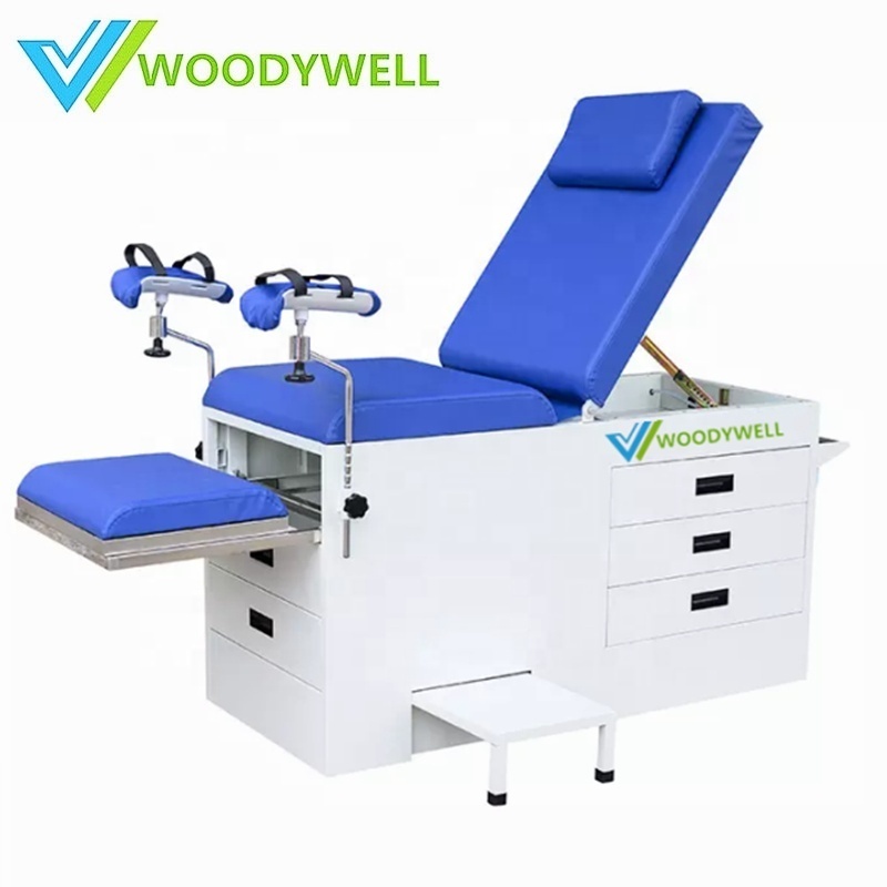 YSF2005CA Economical Hospital Gynecology Exam Table With Cabinet  Medical Gynecological Examination Chair with Stirrups