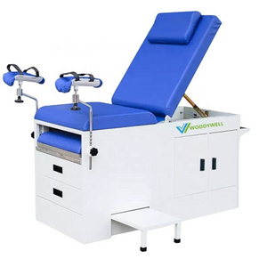 YSF2005CA Economical Hospital Gynecology Exam Table With Cabinet  Medical Gynecological Examination Chair with Stirrups