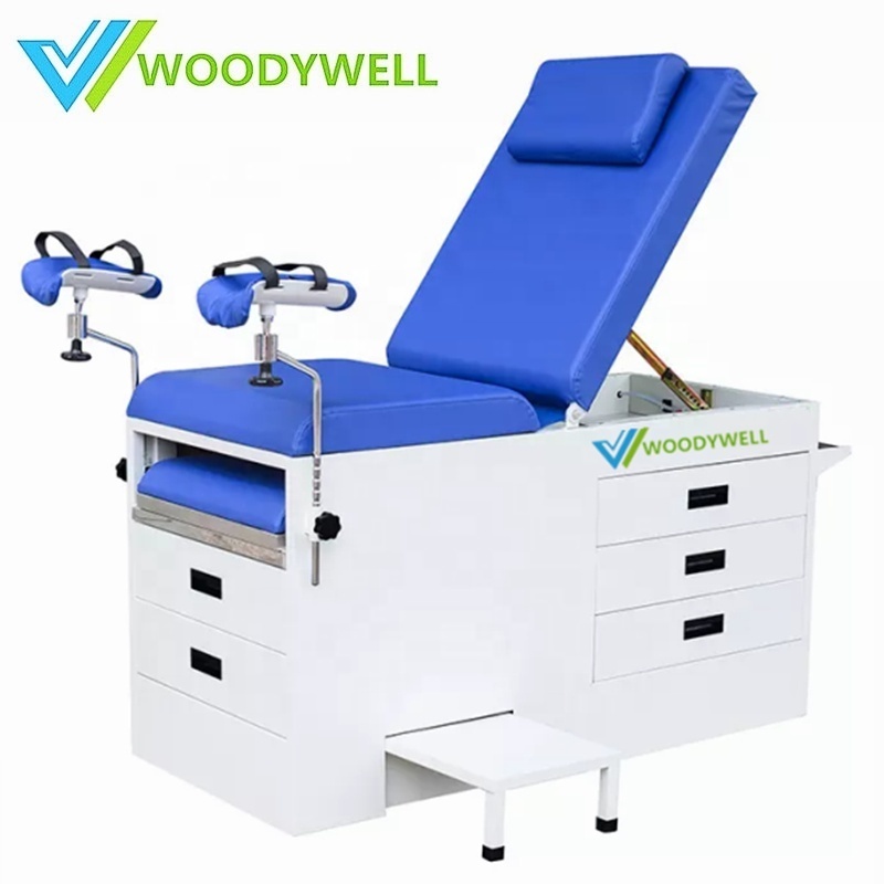 YSF2005CA Economical Hospital Gynecology Exam Table With Cabinet  Medical Gynecological Examination Chair with Stirrups