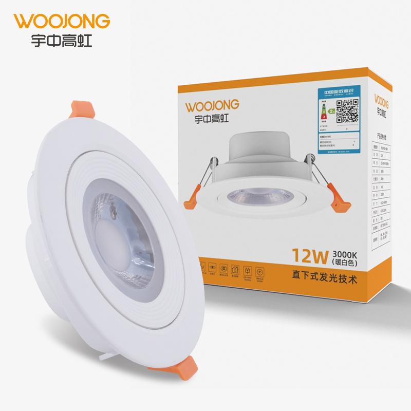 Woojong High Quality 5W plastic embedded recessed led spotlight for home office led spot light