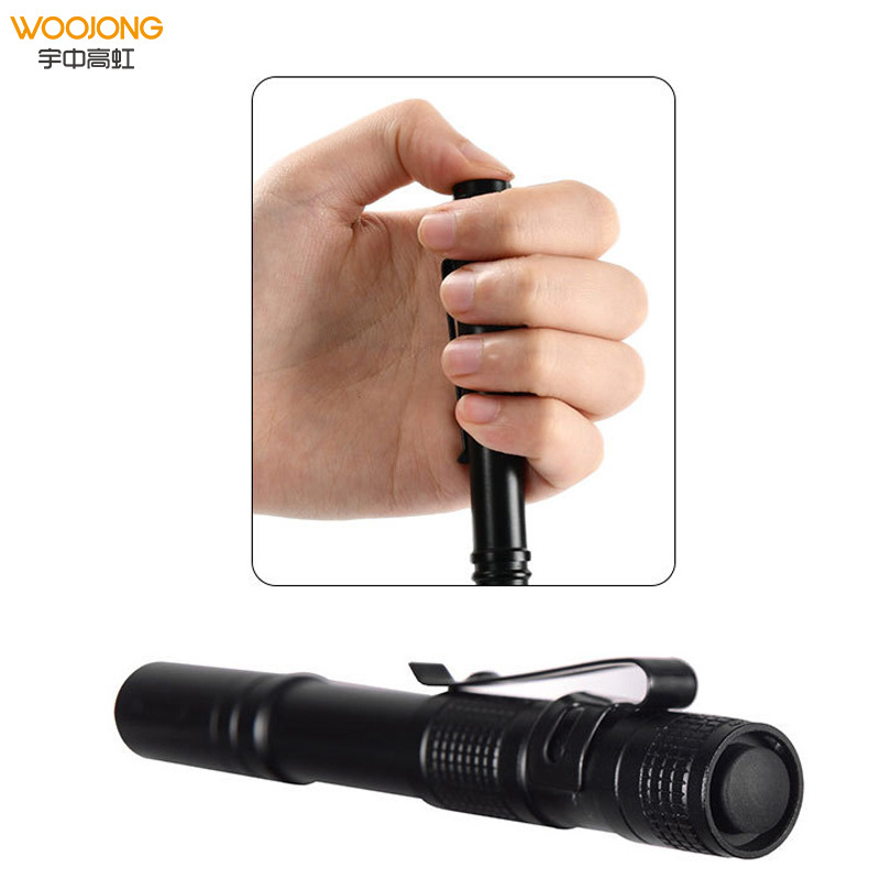 Woojong High Power Aluminium Alloy Pen Light Mini Flat Penlight Led Mini Flashlights Torches